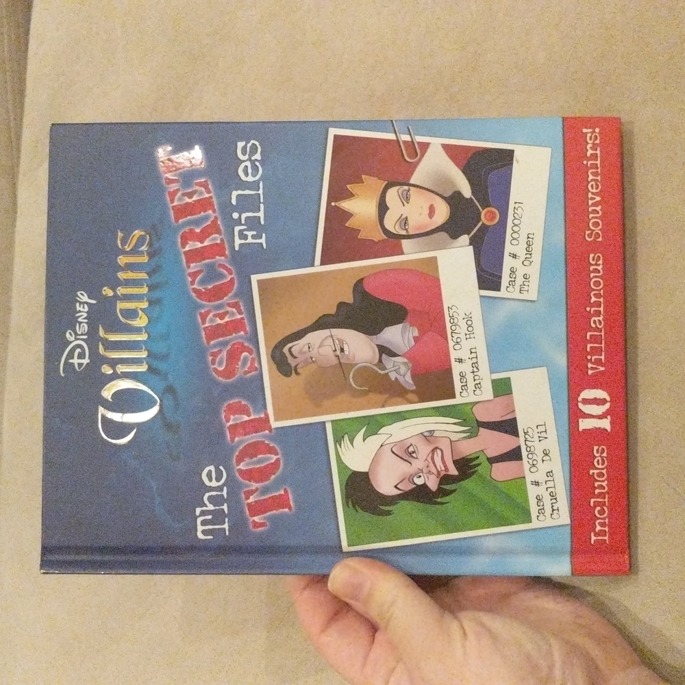 RARE and AWESOME Disney Villains File Book Gift